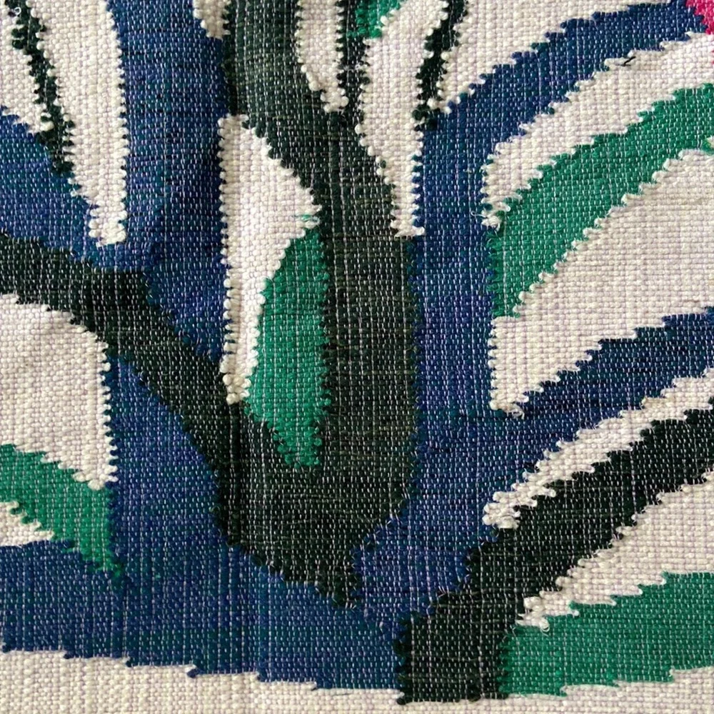 PURPLE FUCHSIA TULIPS WOVEN WALL ART TAPESTRY L34” W29” 🌷
